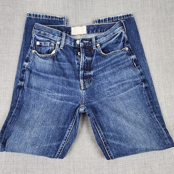 Everlane 100% Cotton The Cheeky Jean Distressed Denim Size 25R - Picture 2 of 11